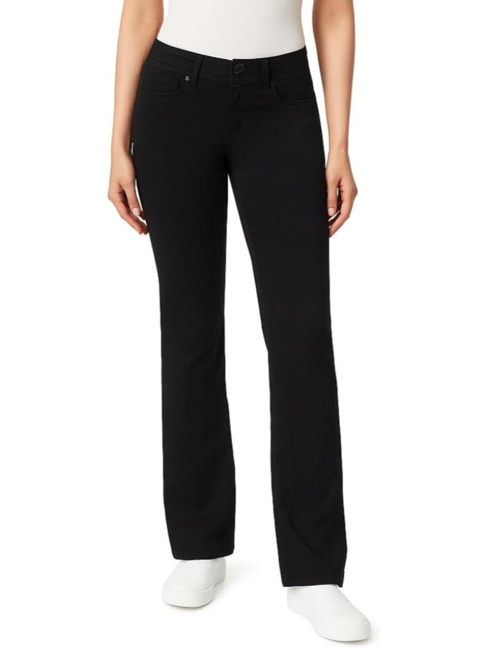 Women's Abbey Mid Rise Stretch Denim Trendy Classic Luscious Curvy Bootcut Jeans